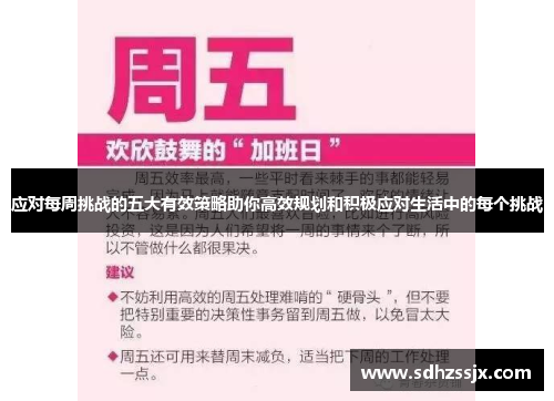 应对每周挑战的五大有效策略助你高效规划和积极应对生活中的每个挑战 应对每周挑战的五大有效策略助你高效规划和积极应对生活中的每个挑战